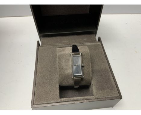 Ladies Quartz Gucci bangle style watch in box