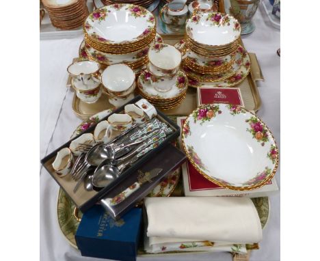 A Royal Albert "Old Country Roses" part tea and dinner service, approx 75 pieces