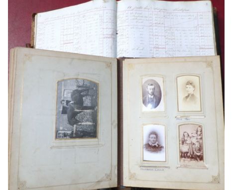 A large 19th century manuscript ledger of Yorkshire interest; a Victorian photograph album