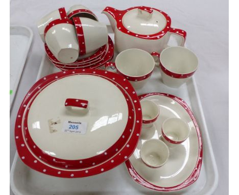 A Stylecraft part dinner and tea service by Midwinter, with teapot, 17 pieces approx