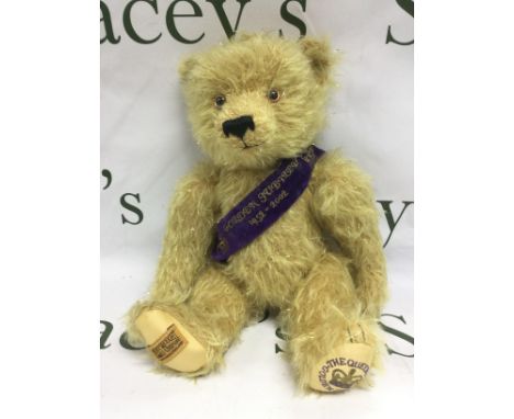 A Merrythought Golden Jubilee bear. Shipping category B.