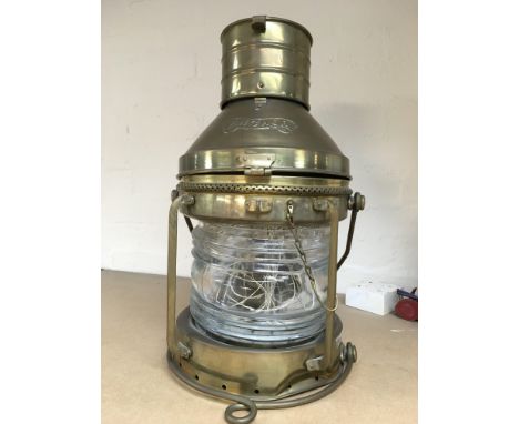 An Anchor brass ships lamp. This lot cannot be posted
