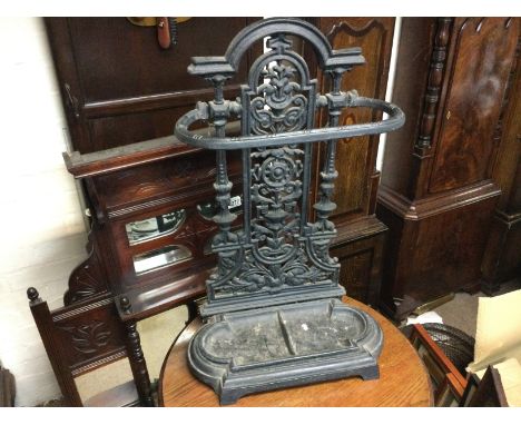 A cast iron walking stick stand. 70cm tall 45cm wide