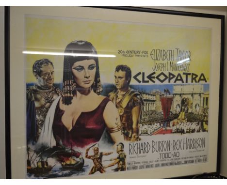 "Cleopatra" 1963 Original British Quad (30 x 40 inch) film poster art by Tom Chantrell. This film poster is linen backed and 