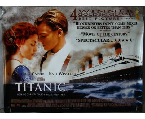 8 Rolled cinema posters including "Titanic" (1997) double-sided Quad (30 x 40 inch) starring Leonardo Di Caprio & Kate Winsle