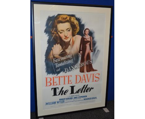 "The Letter" 1940 Warner Brothers Bette Davis Original US one sheet (27 x 41 inch) William Wyler directs Bette Davis pictured
