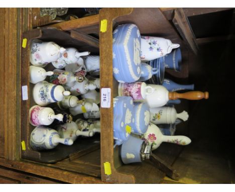 A collection of Wedgwood jasperwares and ceramic bells