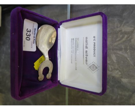 A Dublin silver caddy spoon
