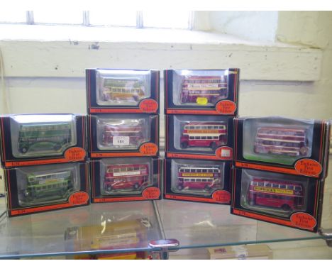 Diecast buses: ten Exclusive First Editions in original black window boxes (10)