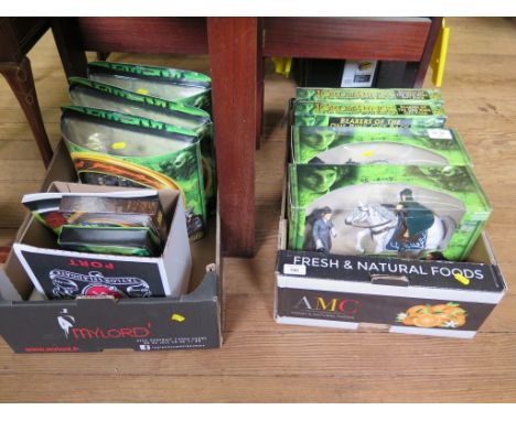Two The Lord of the Rings deluxe Horse and Rider sets by Toy Biz, other figures and Lord of the Rings memorabilia
