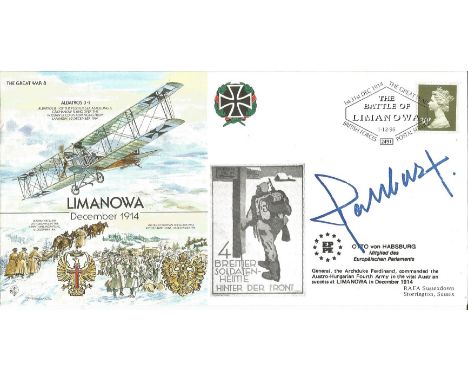 Otto van Habsburg PRINTED signature on Battle of Limanowa December 1914 cover The Great War 8. General, the Archduke Ferdinan