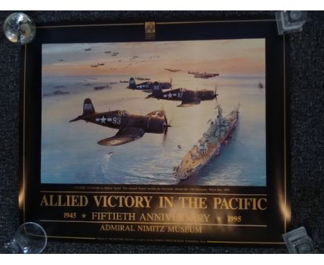 USS Nimitz Robert Taylor open edition Victory flyover poster 30 x 25 inches. This open edition poster was published in 1995 b