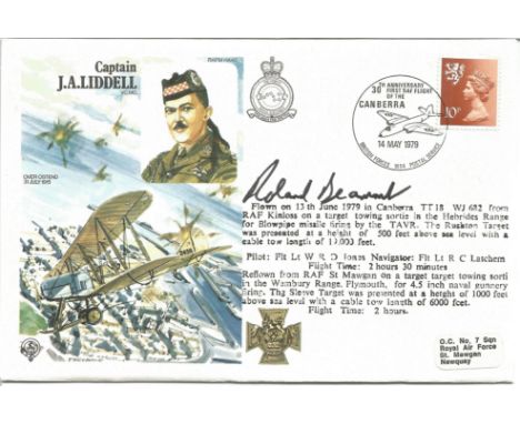 Captain J A Liddell, VC, MC official signed RAF First Day Cover RAFM HA40. Signed by Wing Commander Roland F Beamont, CBE, DS