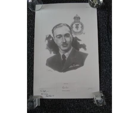 Bill Reid VC 24 x 16 inch portrait print numbered 729/1000 by J G Keck. Signed by The Artist and Twice by Reid, one dedicated