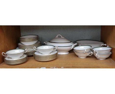 Spode 'Tuscana' dinnerwares comprising: six dinner plates, eight medium plates, six side plates, six bowls, six soup bowls  a