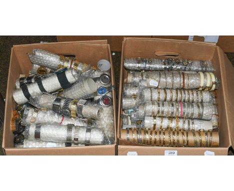 A large quantity of lady's and gents wristwatches, by Tissot, Sekonda, Rotary, Limit, Montine, etc, (in four boxes)