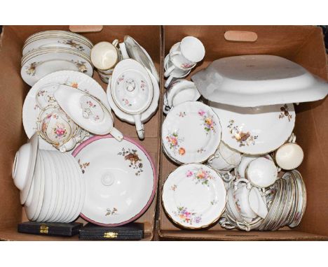 A quantity of assorted China including Royal Crown Derby 'Derby Poses' teaware, Royal Worcester part-dinner service, Spode 'O