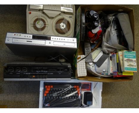 VINTAGE &amp; LATER VISUAL &amp; AUDIO EQUIPMENT including a reel to reel tape recorder, a Sanyo video camera, a set of Regen