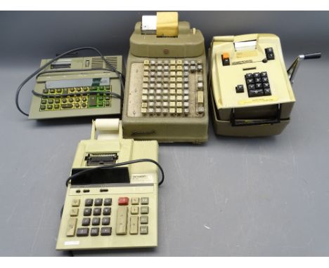 BURROUGHS VINTAGE ADDING MACHINE and three other