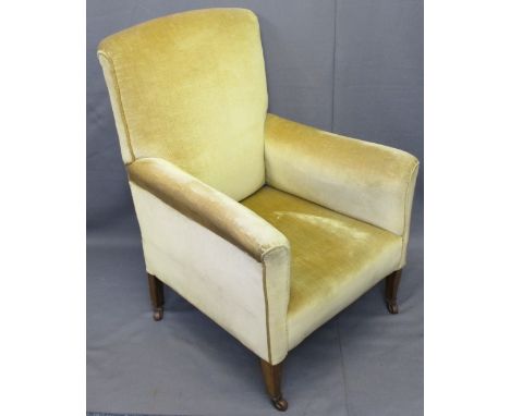 VINTAGE UPHOLSTERED EASY CHAIR, 92cms H, 67cms W, 70cms D