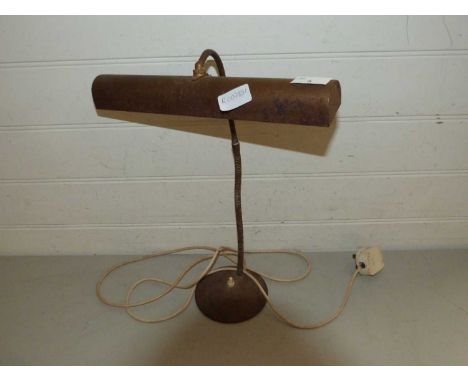 Vintage adjustable metal desk lamp, for restoration