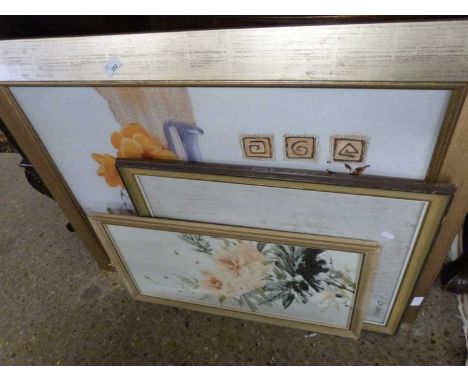 Group of three modern framed prints