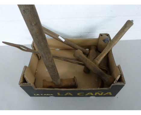 Mixed Lot: Vintage Blacksmith's hammers