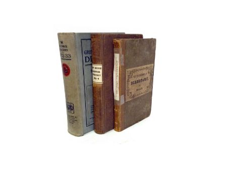 HUTCHISON'S GREENOCK REGISTER, DIRECTORY, AND GENERAL ADVERTISER 
for 1845-46 orig. brds., 1845 also Post Office Greenock Dir