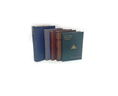 LANARK PAST AND PRESENT
Official Guide to the Bowling Club Bazaar, illustrated, cloth gilt 1899 also Annals of Blantyre by Re