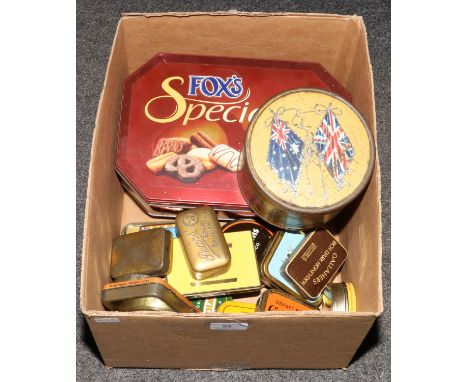 A collection of vintage tins to include various tobacco by Gallahers, Bells Ardath Tobacco Ltd and Players, along with a Chri