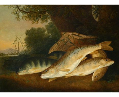 ATTRIBUTED TO HENRY LEONIDAS ROLFE (1823-1881) THE DAY'S CATCH  oil on panel, 44.5 x 60cm ++In the same restored condition as