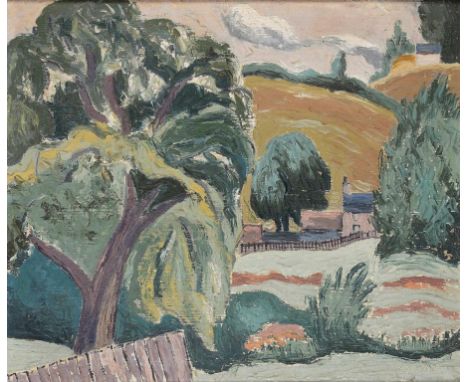 •†JOHN EDWARD BARKER (1889-1953) LANDSCAPE signed, oil on board, 29.5 x 35cm ++Requiring a light clean only, in fine conditio