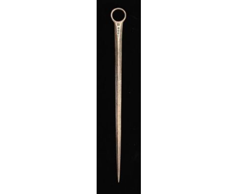 A GEORGE III SILVER MEAT SKEWER  28cm l, by Richard Crossley and George Smith IV, London 1789, 2ozs 15dwts ++In good average 