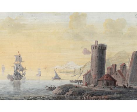 GERMAN SCHOOL, 18TH CENTURY THE MORNING GUN gouache, 10.5 x 16.5cm ++The support somewhat unstable and uneven, light staining