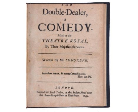 CONGREVE (WILLIAM) THE DOUBLE-DEALER A COMEDY, 1694  4to,  first edition, title, epistle, Dryden's address, prologue/personna