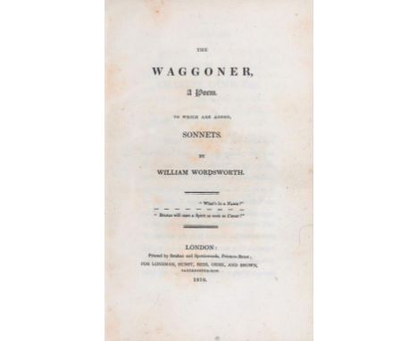 WORDSWORTH (WILLIAM) THE WAGGONER A POEM, 1819  8vo, first edition,  68p, straight grained navy morocco with roll tooled bord