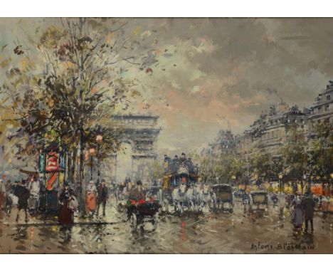 •†ANTOINE BLANCHARD (MARCEL MASSON) (1910-1988) THE ARC DE TRIOMPHE   signed, signed again and inscribed Arc de Triomphe Aven