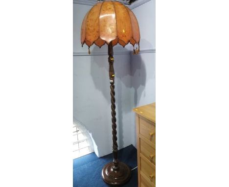 A barley twist standard lamp