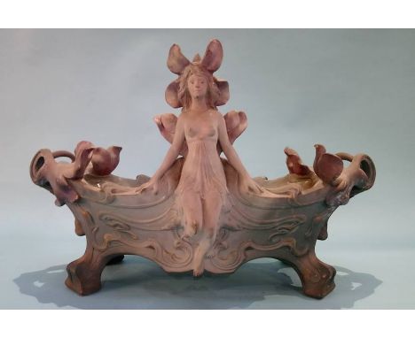 A French ceramic Art Nouveau design planter.