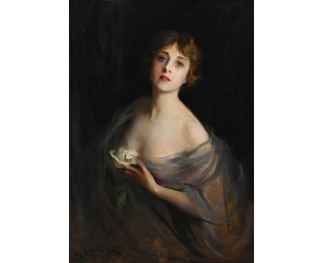 PHILIP ALEXIUS DE LÁSZLÓ (HUNGARIAN 1869-1937) PORTRAIT OF MADAME HENRI LETELLIER, NÉE MARTHE FOURTON Oil on canvas Signed an