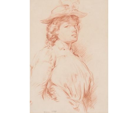 SIR WILLIAM ORPEN (IRISH 1878-1951) PORTRAIT OF IDA NETTLESHIP Red chalk Signed and dated 1898 (lower left) 29 x 20.5cm (11¼ 