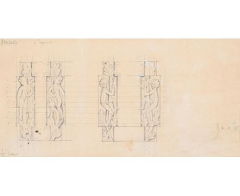 ERIC GILL (BRITISH 1882-1940) DESIGN FOR BENTALLS DEPARTMENT STORE Pencil Inscribed Bentalls (upper left) and further inscrib