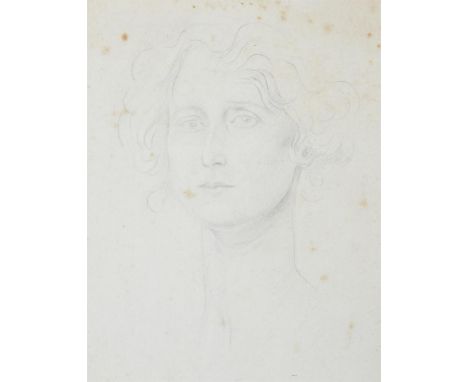 λ&nbspAUGUSTUS JOHN (BRITISH 1878-1961) PORTRAIT HEAD OF A YOUNG WOMAN Pencil 35 x 29cm (13¾ x 11¼ in.)Provenance: Sale, Soth