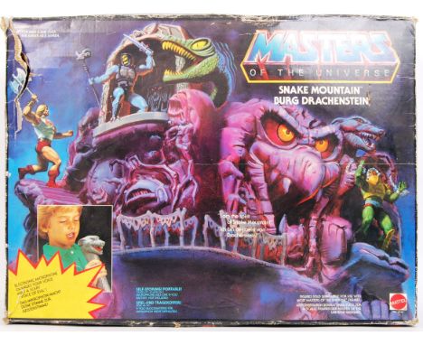 An original vintage 1980's MOTU Masters Of The Universe action figure playset ' Snake Mountain ' by Mattel. Appears largely i