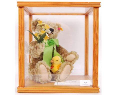 A Danbury Mint Steiff teddy bear ' Dylan ' - hand-made bear from the ' Steiff Four Seasons Bear Series '. Blonde mohair with 