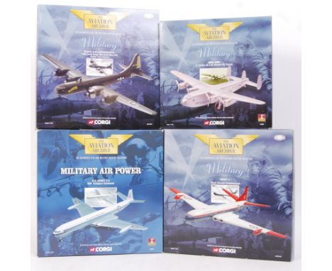 A collection of 4x Corgi Aviation Archive 1:144 scale diecast model aeroplanes. All from the ' Military ' series. Comprising 