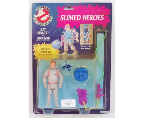 An original vintage 1980's Kenner made ' The Real Ghostbusters ' carded action figure of ' Ray Stantz ' from the ' Slimed Her