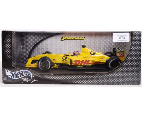 A Hot Wheels made precision diecast 1:18 scale model Formula One / F1 racing car ' Jordan EJ12 Takuma Sato .' Ex-shop-stock, 