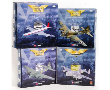 A collection of 4x Corgi Aviation Archive 1:144 scale diecast model aeroplanes. All from the ' Military ' series. Comprising 