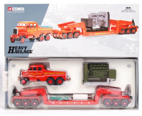 A Corgi Heavy Haulage diecast model set No. 17603 ' Siddle Cook '. Appears mint, unused, within the original box. With certif